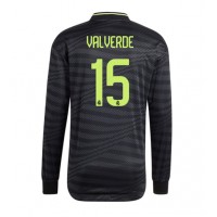 Fotbalové Dres Real Madrid Federico Valverde #15 Alternativní 2022-23 Dlouhý Rukáv